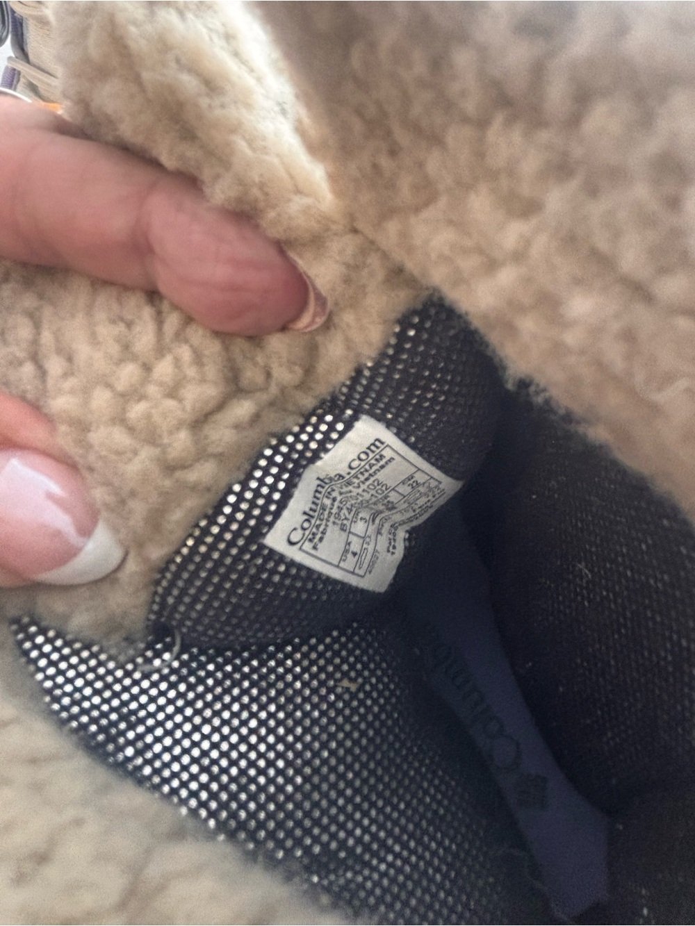 Columbia Kids Beige, Black and Purple Winter Boots - Picture 5 of 5